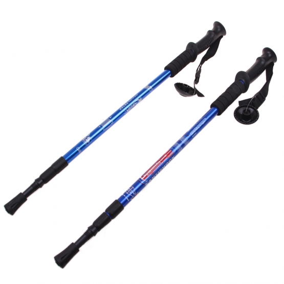Trekingové palice s odpružením (2ks) modré