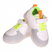 Detské tenisky svietiace trojfarebné šedé