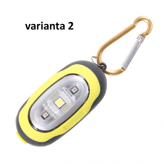 Vreckové ľad svetlo s karabínou žlté