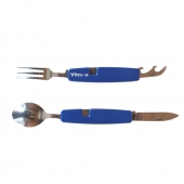 Rozkladací multifunkčný kempingový príbor B-SQUL modrý