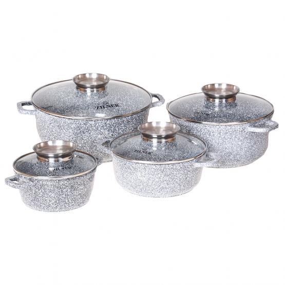 8-dielna sada keramických mramorových hrncov