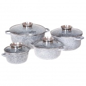 8-dielna sada keramických mramorových hrncov