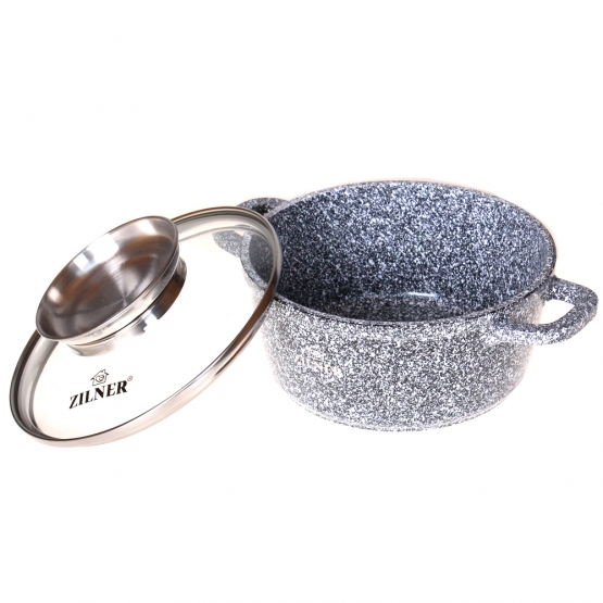 8-dielna sada keramických mramorových hrncov