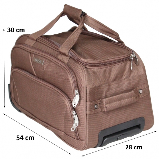 Cestovná taška na kolieskach MRZM hneda malá