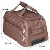 Cestovná taška na kolieskach MRZM hneda malá