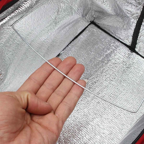 Termo skladací nákupný košík s vekom červený