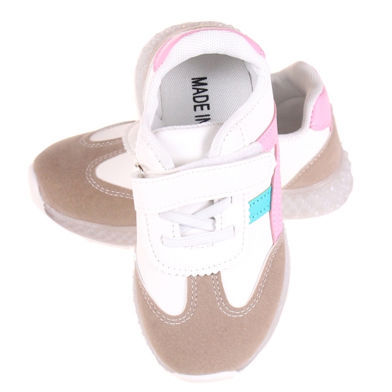 Detské tenisky svietiace so špičkou modro-ružovej var.1