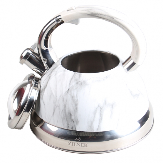 Kovová kanvica 3l biely mramor