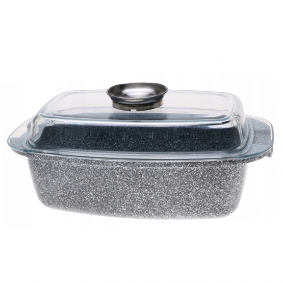 Hliníkový pekáč 5,5l šedý mramor