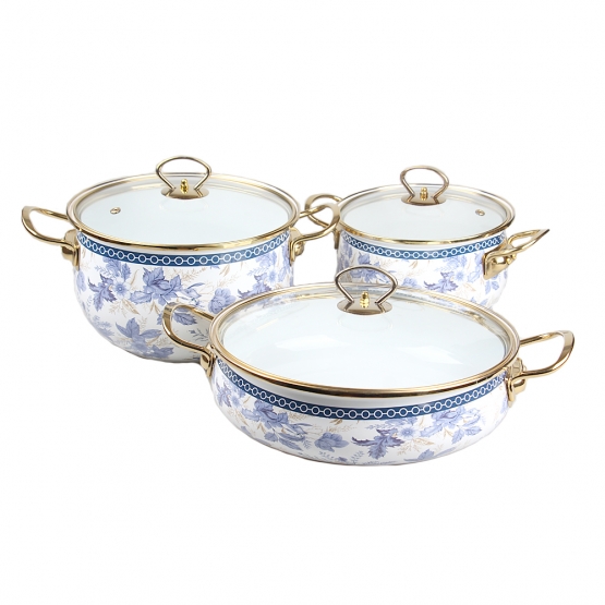 6-dielna sada smaltovaných hrncov ZL-8728