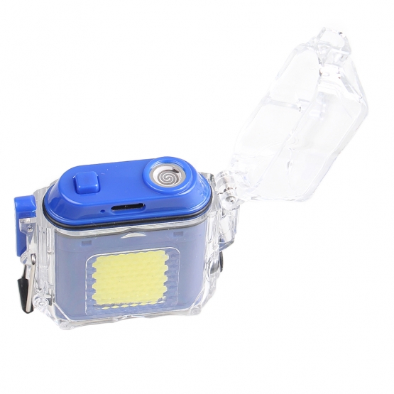 Elektrický špirálový zapaľovač modrý