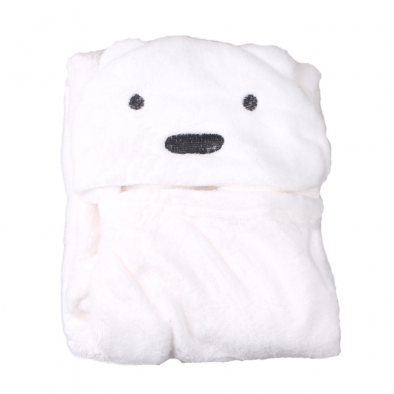 Detská deka Happy Baby biela – medvedík
