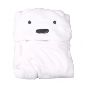 Detská deka Happy Baby biela – medvedík