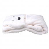 Detská deka Happy Baby biela – medvedík