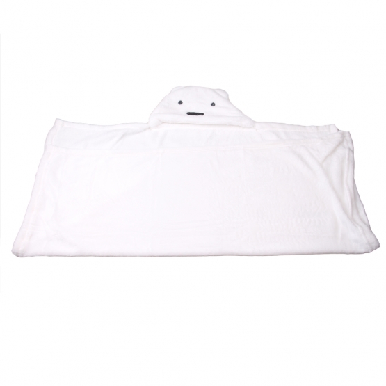 Detská deka Happy Baby biela – medvedík