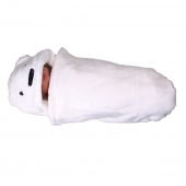 Detská deka Happy Baby biela – medvedík