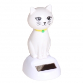 Solárna tancujúca dekorácia mačička biela