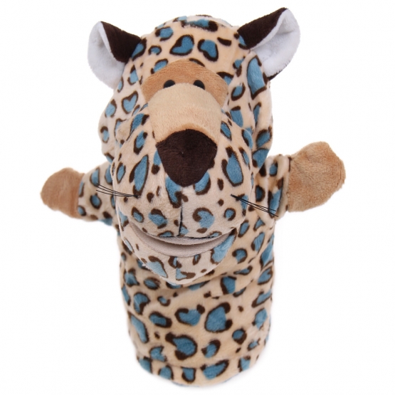 Plyšový maňuška na ruku leopard