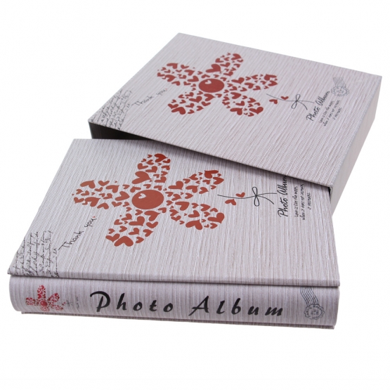 Fotoalbum s kvetinou na 200 fotografií šedej