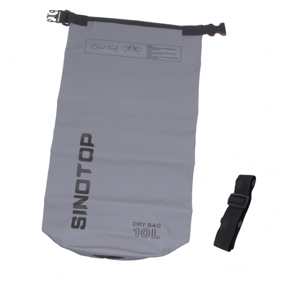 Nepremokavý vak 10 l šedý