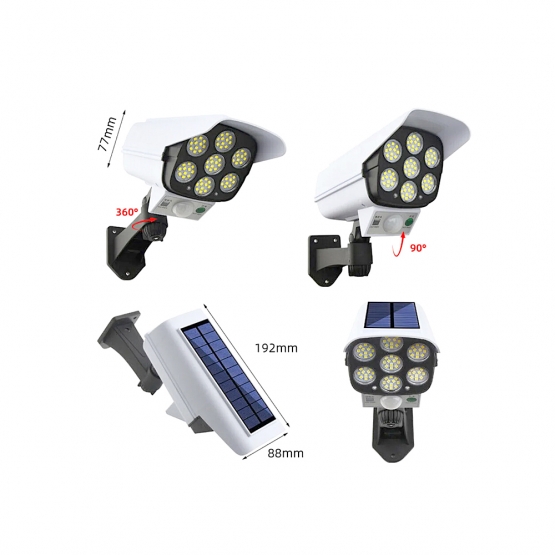 Solárne osvetlenie kamera s ovládačom