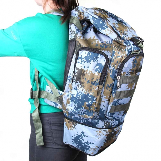 Batoh maskáčový 50 l svetlo modrý