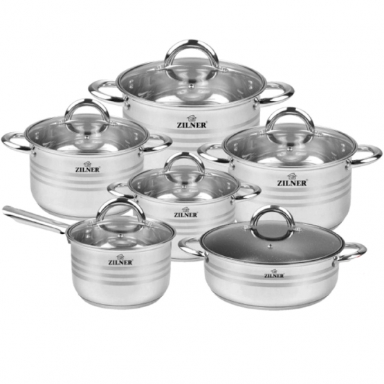 12-dielna sada hrncov z nerezovej ocele ZL-8102