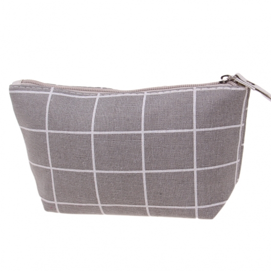 Kozmetická taška Handmade šedá kocka