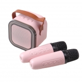 Mini karaoke zvukový systém ružový