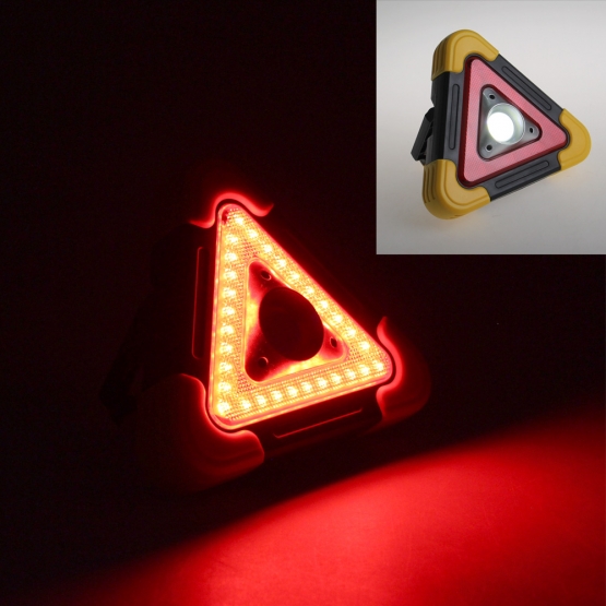 Výstražný solárny LED trojuholník HB-6609