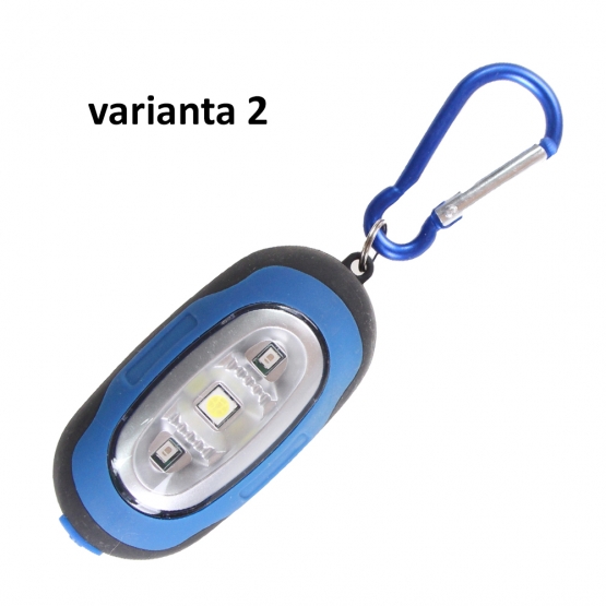 Vreckové ľad svetlo s karabínou modré