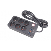 Predlžovací kábel 2,5 m so 6 výstupmi a USB