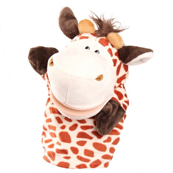Plyšový maňuška na ruku žirafa