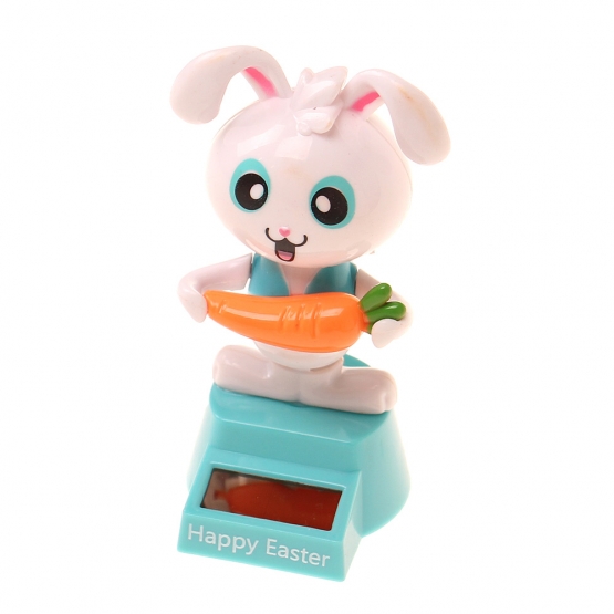 Solárna tancujúce dekorácie králiček biely