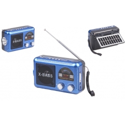 Solárne 3pásmové rádio FERVENT modré