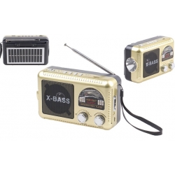 Solárne 3pásmové rádio FERVEN zlatéT 