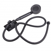 Sprchová hlavica čierna s hadicou 1,5 m var.2