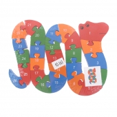 Vzdělávací drevené puzzle had var.2