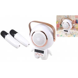 Bezdrôtový karaoke astronaut biely