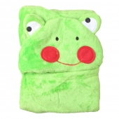 Detská deka Happy Baby zelená - žabička s tvárou