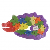 Vzdělávací drevené puzzle krokodíl var.2