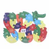 Vzdělávací drevené puzzle had var.3
