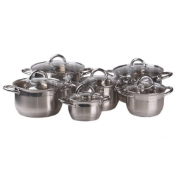 12-dielna sada hrncov z nerezovej ocele EH-9099