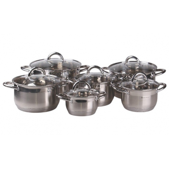 12-dielna sada hrncov z nerezovej ocele EH-9099