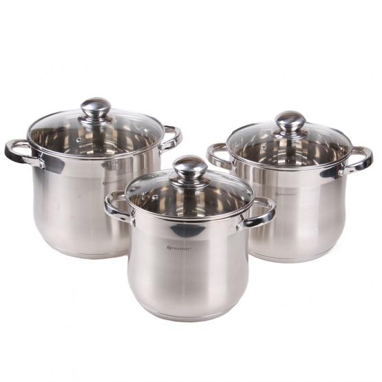 6-dielna sada hrncov z nerezovej ocele EH-9093