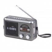 Solárne 3pásmové rádio FERVENT šedé