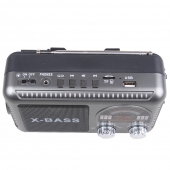 Solárne 3pásmové rádio FERVENT šedé