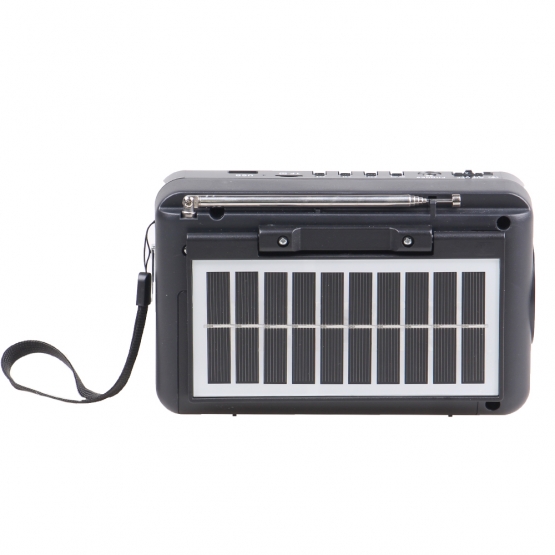 Solárne 3pásmové rádio FERVENT šedé