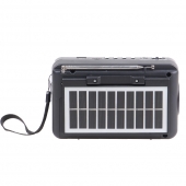 Solárne 3pásmové rádio FERVENT šedé