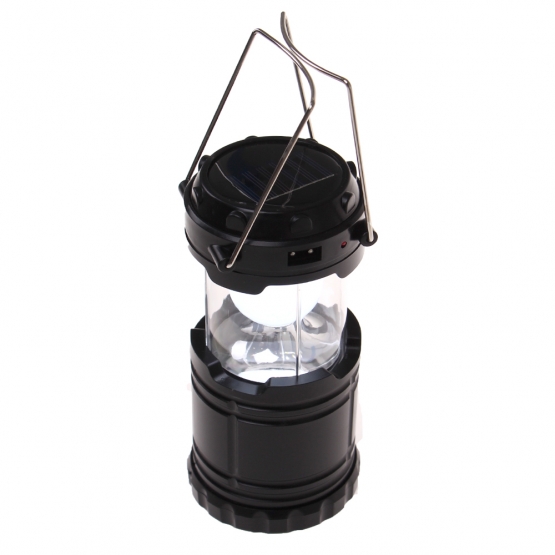 Solárne kempingový lampáš G-85 čierna